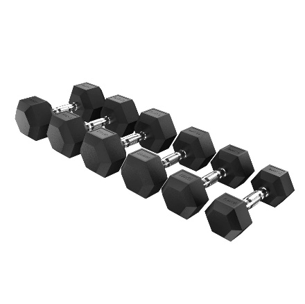 Гантельный ряд гексагональный IRON CORE 2.5 - 25 кг 10 пар