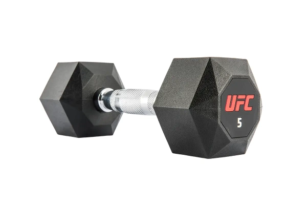 Комплект обрезиненных октагональных гантелей 10 пар от 2,5 до 25 кг UFC Octagon Dumbbell