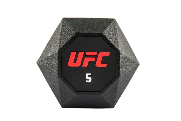 Комплект обрезиненных октагональных гантелей 10 пар от 2,5 до 25 кг UFC Octagon Dumbbell